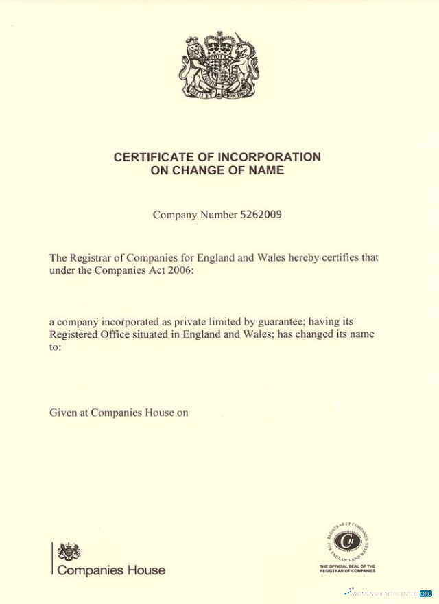 Download USA Companies house certificate of incorporation of name change Photoshop template